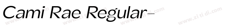 Cami Rae Regular字体转换